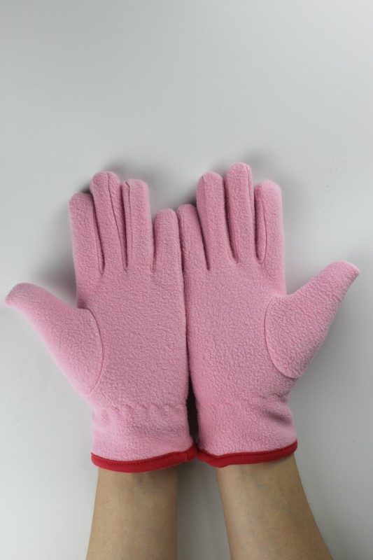 粉色摇粒绒手套